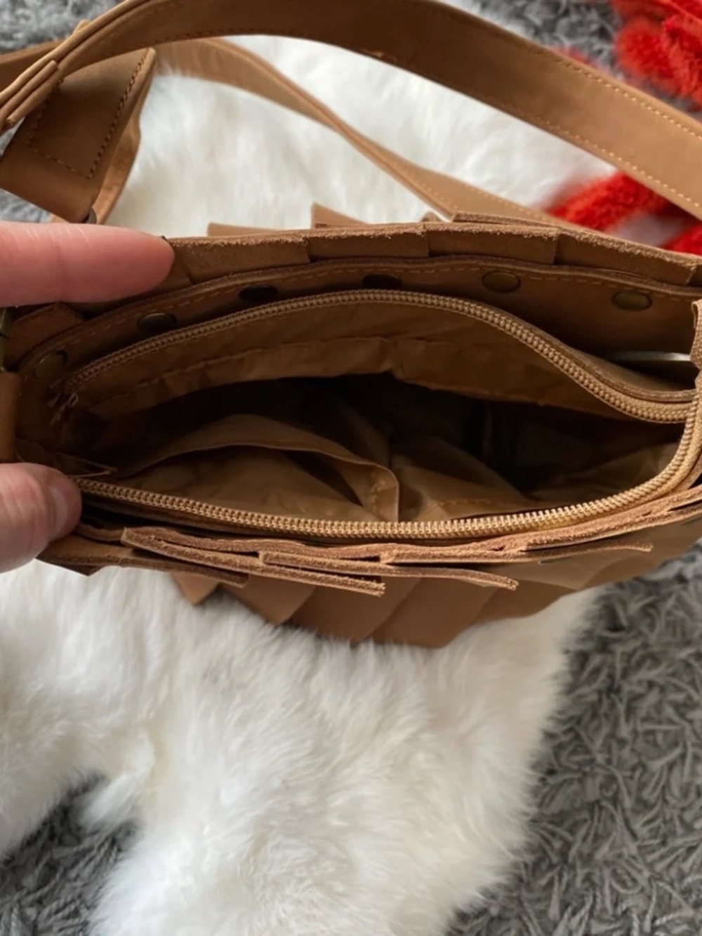NWOT 100% genuine leather bucket bag - Picture 6 of 7